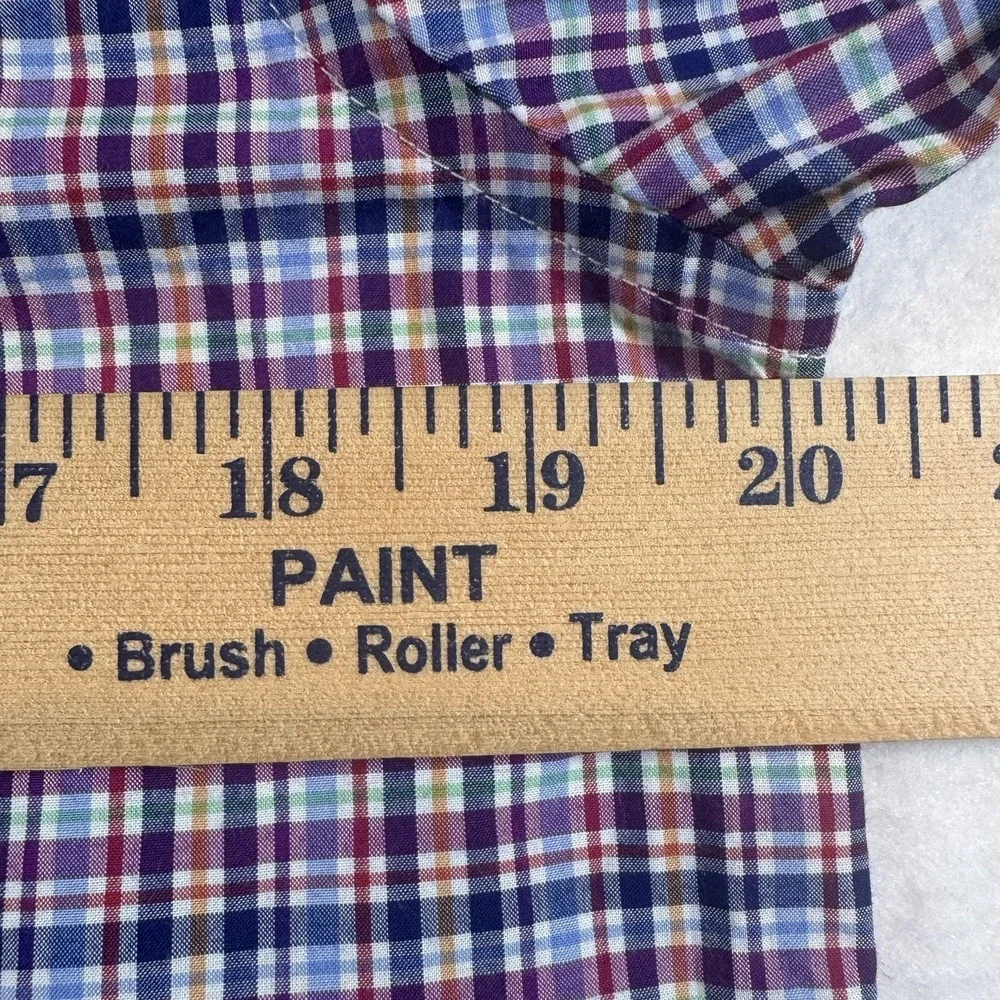 Ralph Lauren Plaid Button Down Shirt Boys XL 18-20 Multi Color Long Sleeve Pony